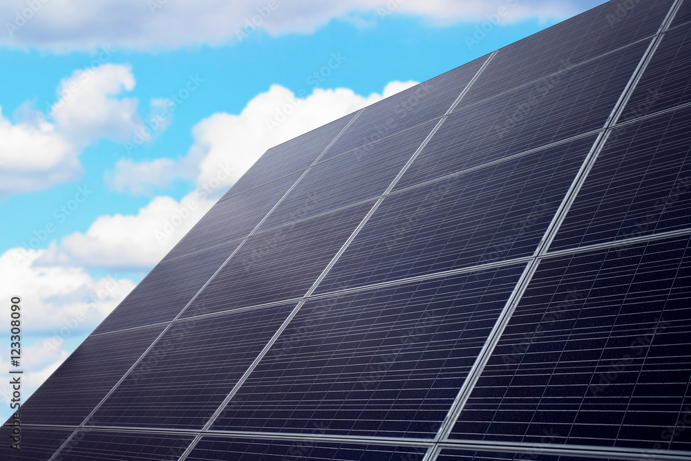 Obraz premium Solar panel on the sky background