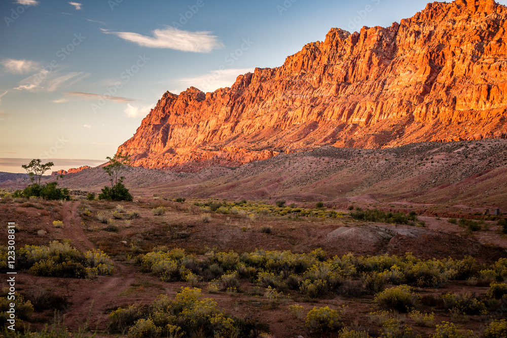 Echo Cliffs at Sunset near Page, Arizona Echo Cliffs at Sunset near Page, Arizona