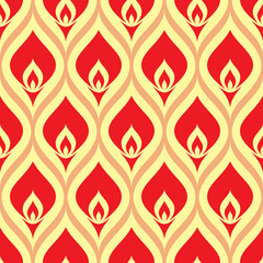 Fotobehang Rood patronen Abstract ornament patroon sierlijk motief  © Tiax