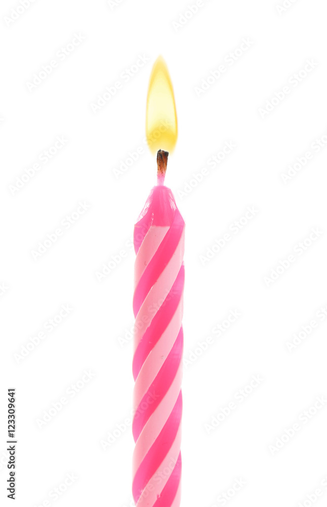 Birthday candle, isolated on white Birthday candle, isolated on white