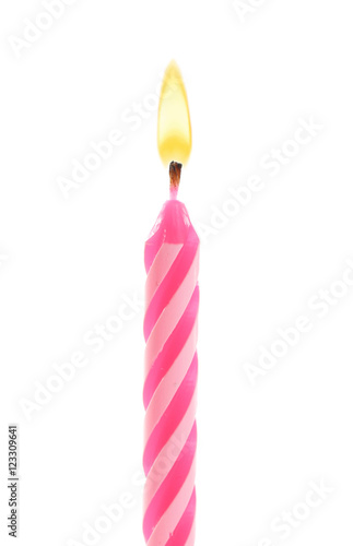 Birthday candle, isolated on white