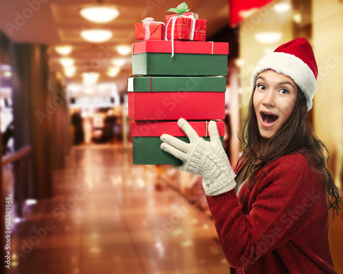 Beautiful happy woman with ...
