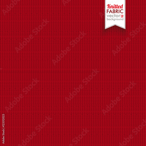 Red Knitting Textile Background