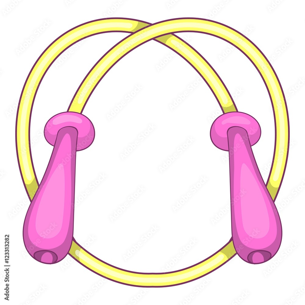 Skipping rope icon. Cartoon illustration of skipping rope vector icon ...