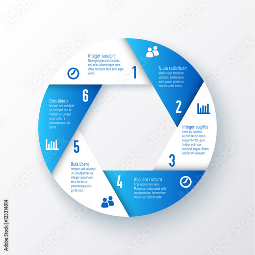 Vector elements for infographics. Template of a pie chart.