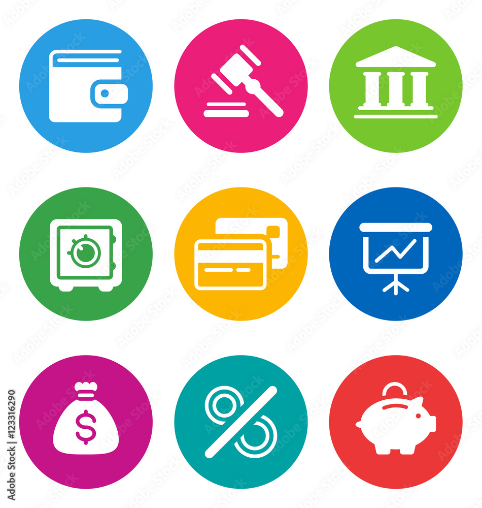 color finance icons color finance icons