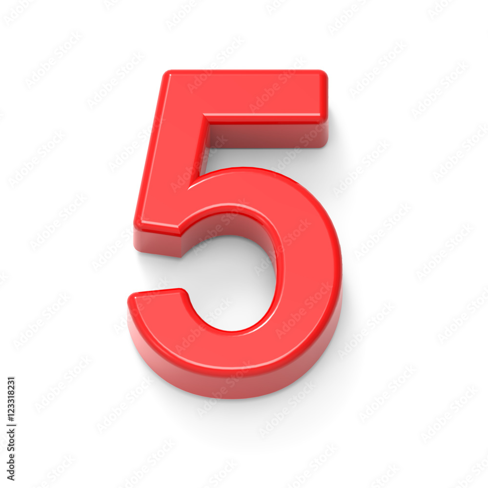 light red number 5 light red number 5