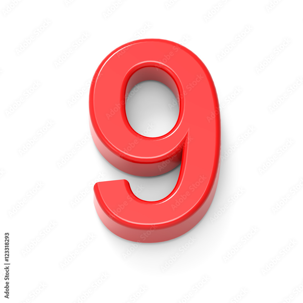 light red number 9 light red number 9
