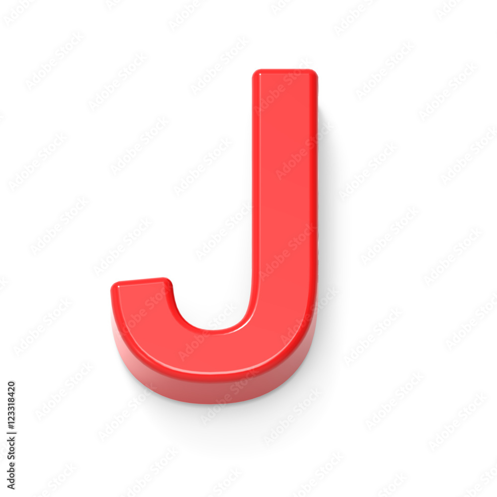 light red letter J light red letter J