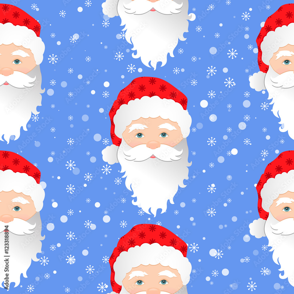 Seamless vector pattern with Santa Claus. Seamless vector pattern with Santa Claus.