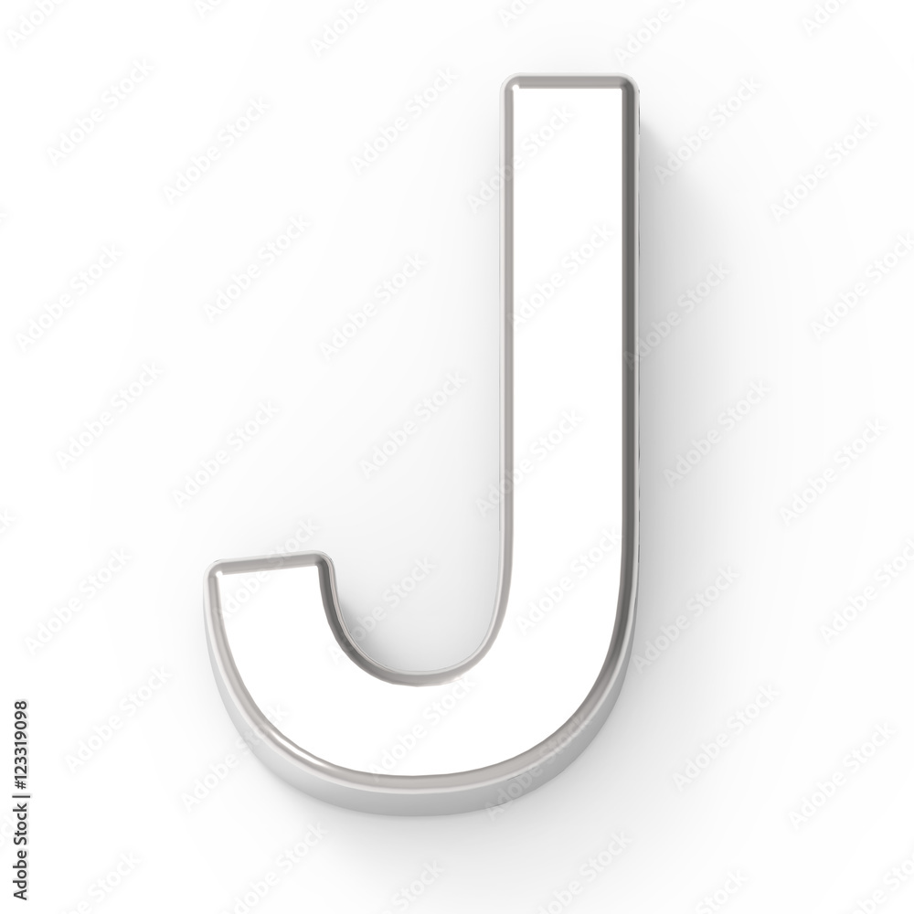 silver letter J silver letter J