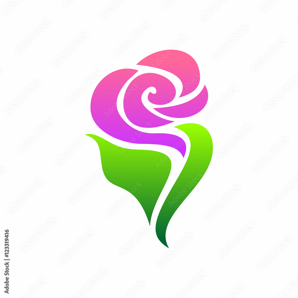 Abstract Rose Flower Logo Vector Icon Abstract Rose Flower Logo Vector Icon