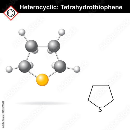 Tetrahydrothiophene chemical formulas