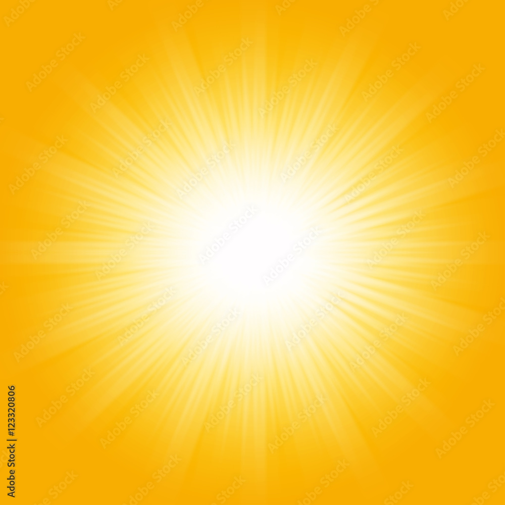 Bright sunbeams, shiny summer background with vibrant yellow & orange colors. Bright sunbeams, shiny summer background with vibrant yellow & orange colors.