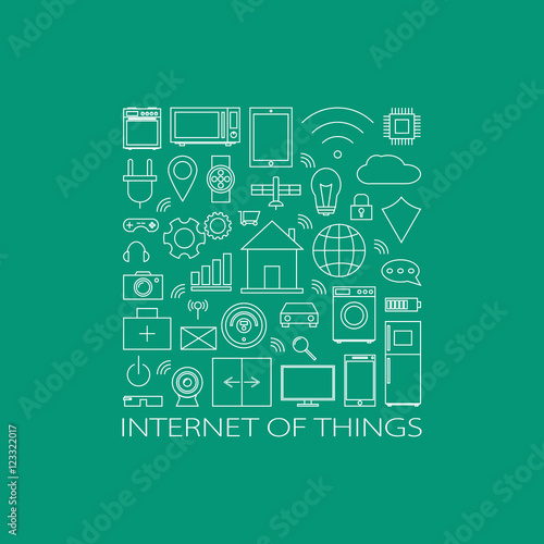 Internet of things and smart home illustration