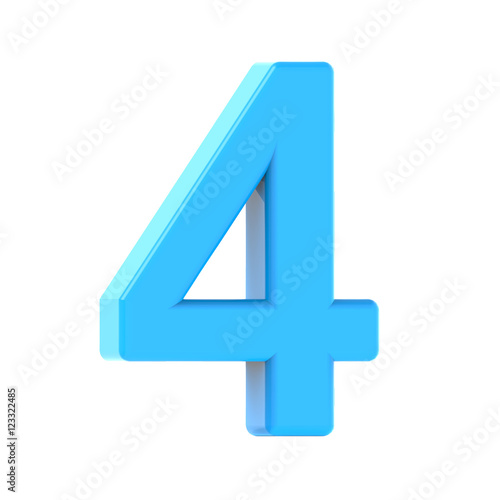 light  blue number 4