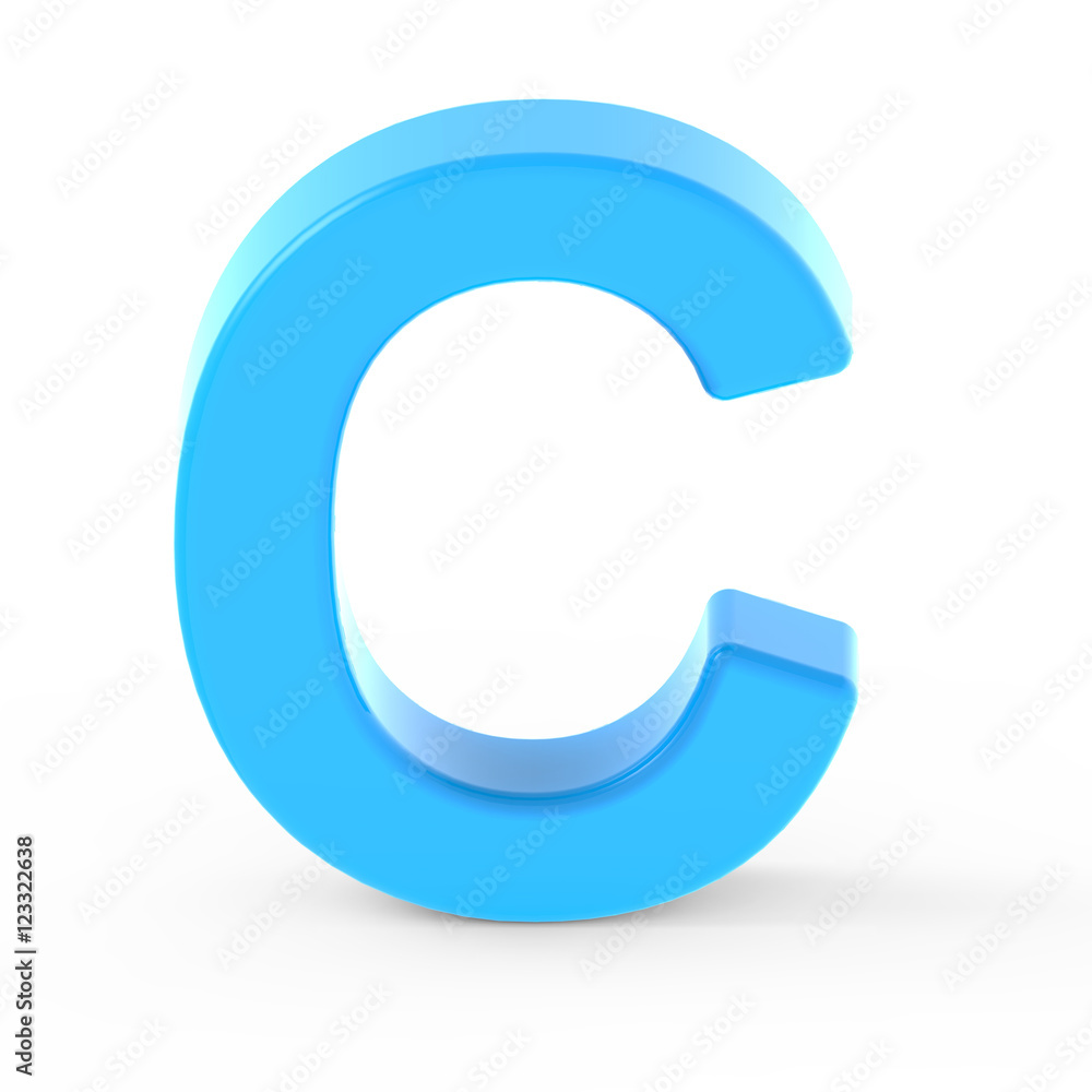 light blue letter C light blue letter C