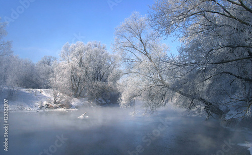 misty morning on the river Zai