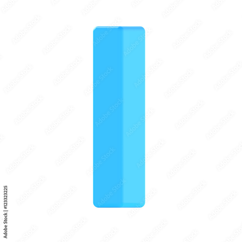light blue letter I light blue letter I