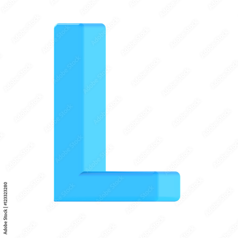light blue letter L
