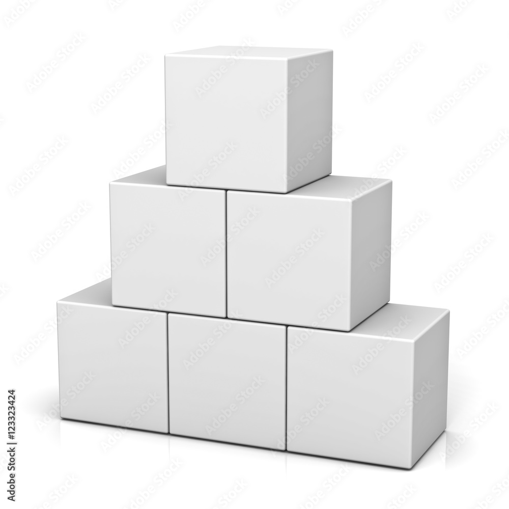 Blank 3d concept boxes isolated on white background with reflection 3D rendering Blank 3d concept boxes isolated on white background with reflection 3D rendering