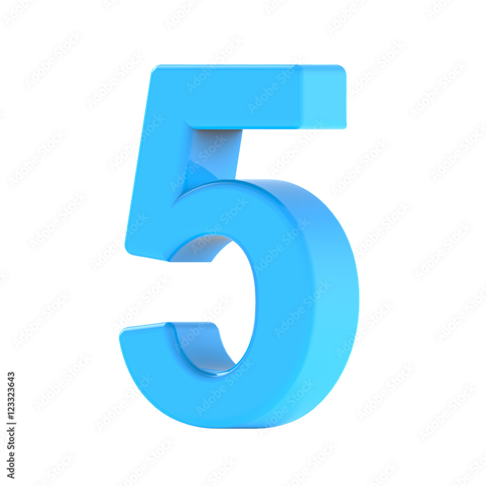light blue number 5 light blue number 5