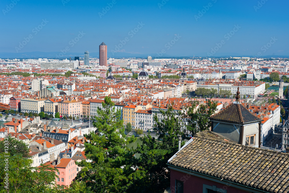 Lyon in a sunny summer day