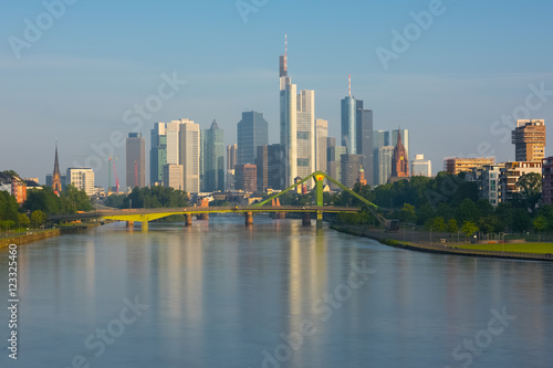 Frankfurt in a sunny summer morning