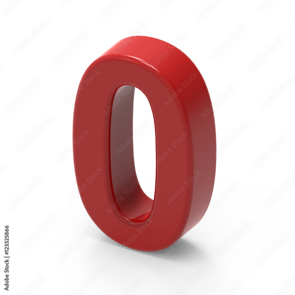 smooth red number 0 smooth red number 0