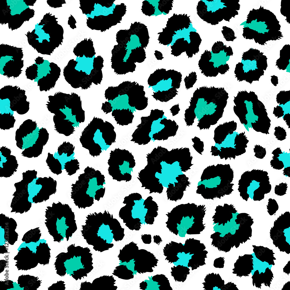 Seamless leopard pattern. Vector.