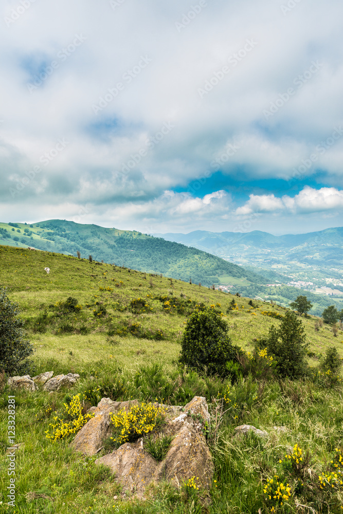 Foix surroundings in Ariege, France.