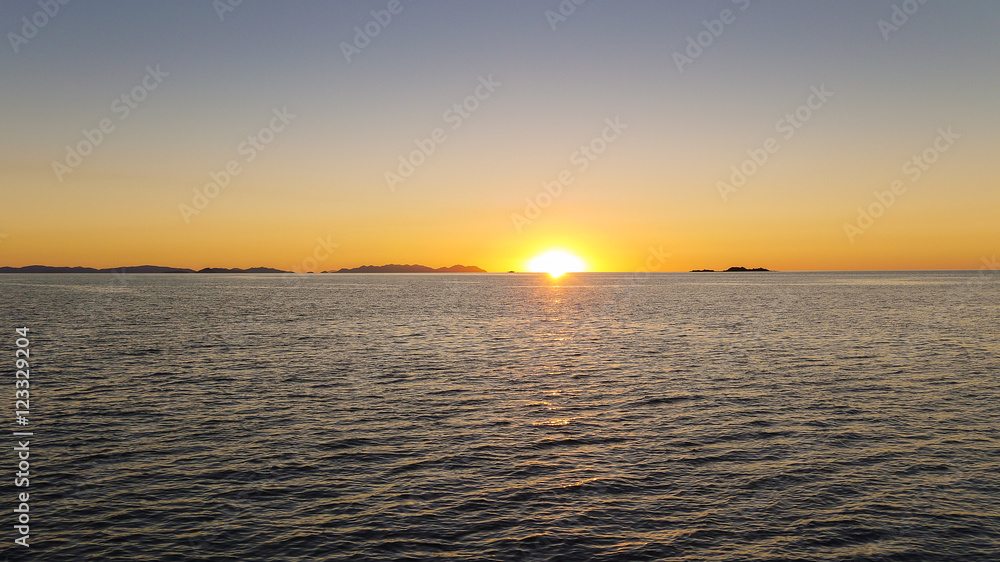 Sonnenuntergang in den Whitsunday Islands, Australien Sonnenuntergang in den Whitsunday Islands, Australien