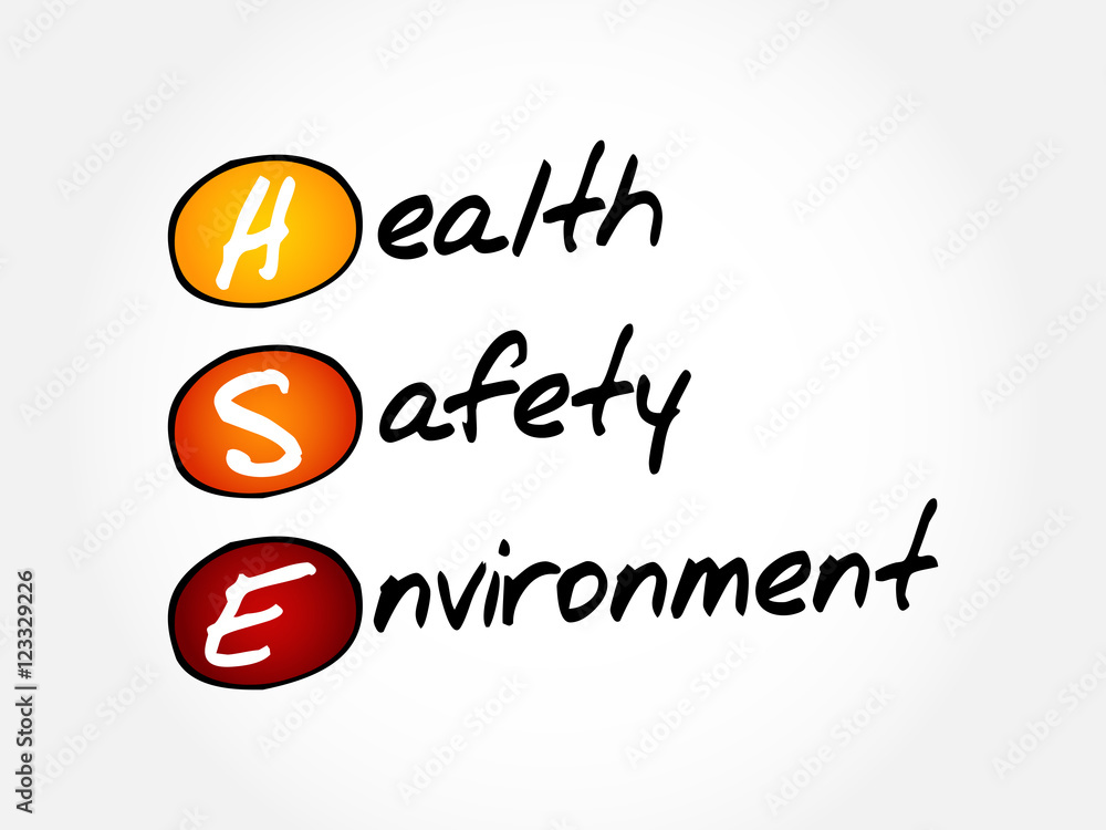 HSE - Health Safety Environment, acronym concept HSE - Health Safety Environment, acronym concept