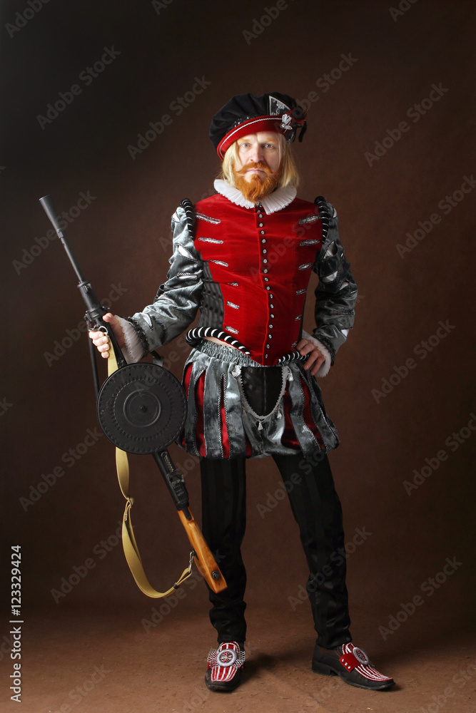 Naklejka premium portrait of a man of the Middle Ages