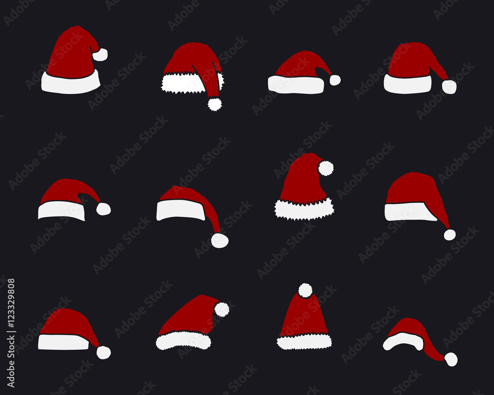 Weihnachten Mütze Iconset - Farbe Weihnachten Mütze Iconset - Farbe