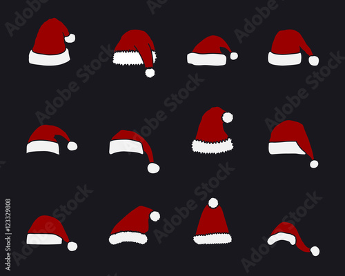 Weihnachten Mütze Iconset - Farbe