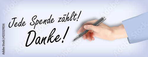 Jede Spende zählt  - Danke Banner