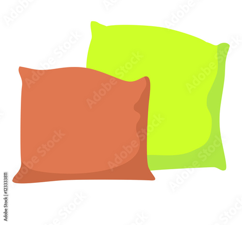 Cartoon pillow vector illustration