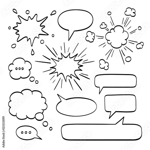 Set of  speech bubbles.