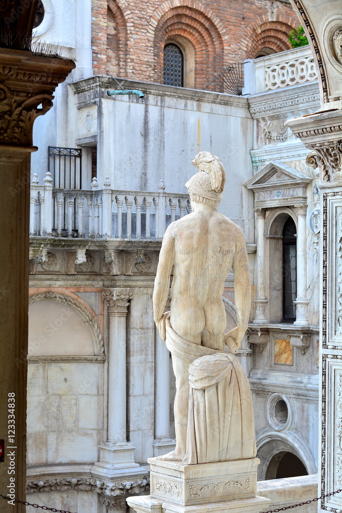 The famous statue by the Ducale Palace in Venice, Italy