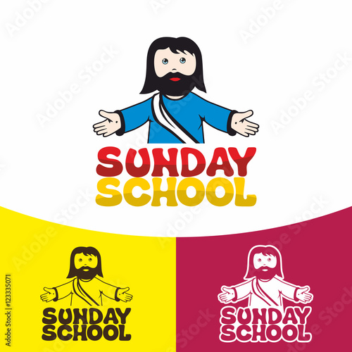 Logo Sunday school. Christian symbols. The Church of Jesus Christ.