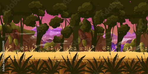Dark Forest vector Background