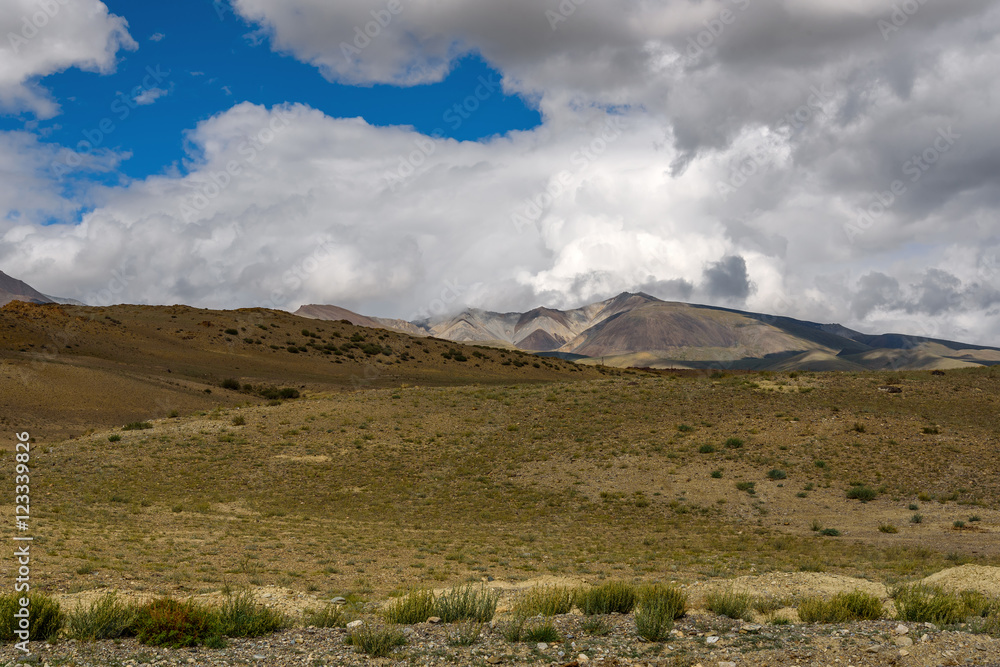 Fototapeta premium steppe desert mountain sky