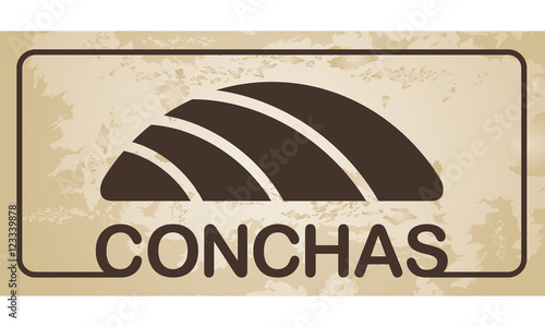 Conchas - Mexican sweet bread - vector