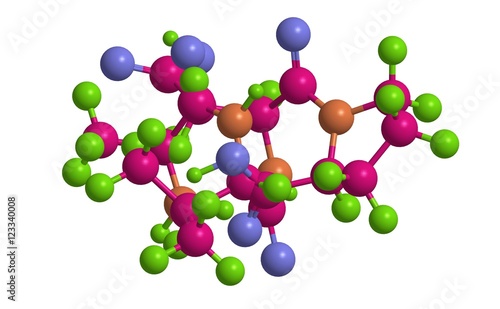 Obraz na plátne Molecular structure of short peptide