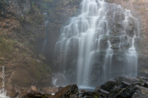 waterfall rock lake