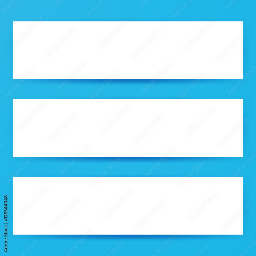 Blank Horizontal Web Banners Mockup Blank Horizontal Web Banners Mockup