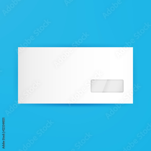 White Blank Closed Envelope Template