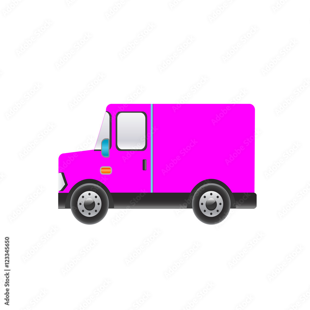 Beautiful pink truck