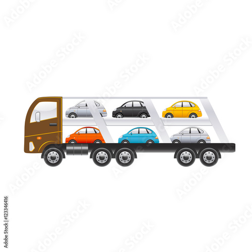 Wallpaper Mural Beautiful truck for transportation of cars Torontodigital.ca